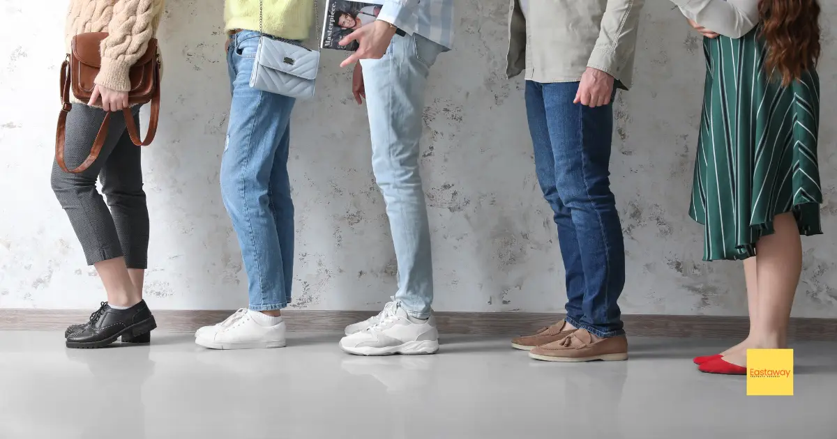 people standing in a queue. Buying positions explained by Eastaway Property