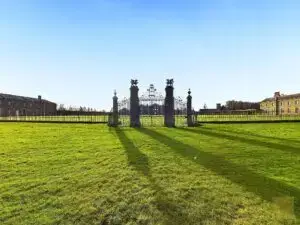 The grand gates at Burley on the hill