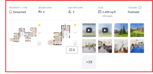 Viewing material information on Rightmove