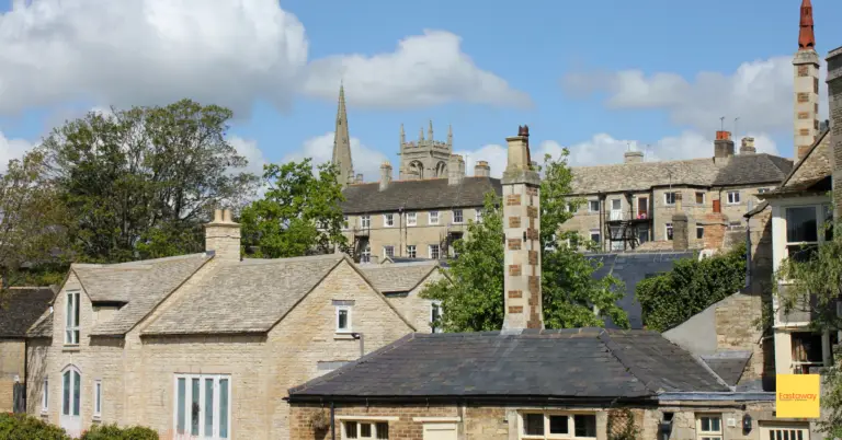 Rooftops of Stamford town centre UK