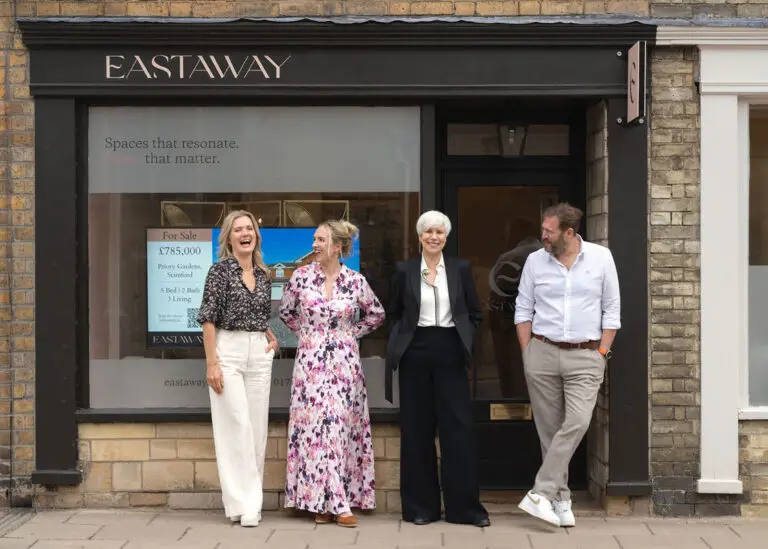 Photo of the eastaway property team outside the Stamford office.