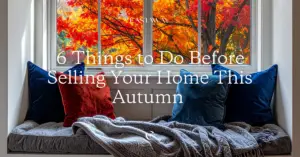 Window seat with autumn view outside